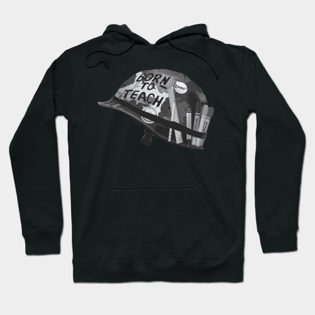 Born to teach Science BW Hoodie by Manikool